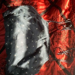 Brandy Melville OS tie shoulder crop top